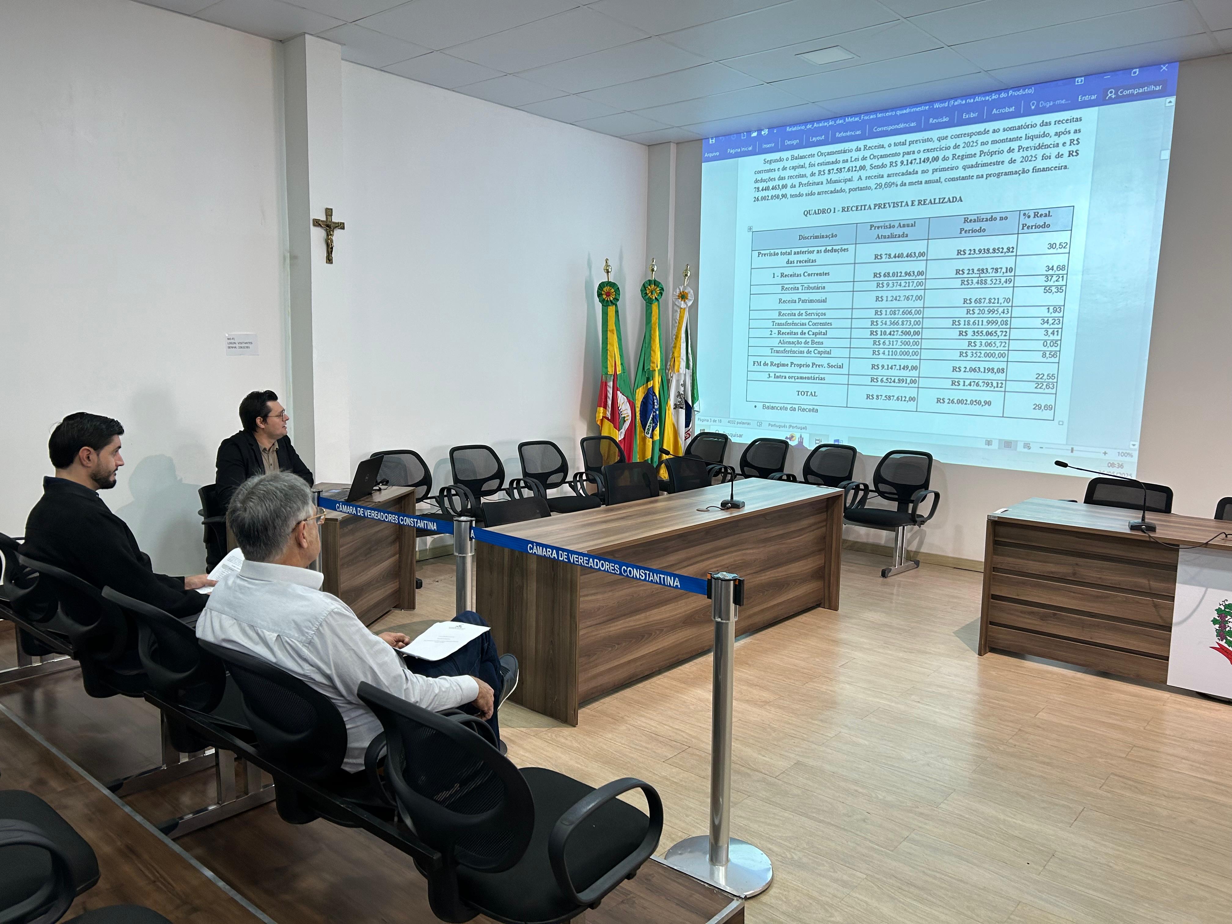 Audiência pública para avaliação das metas fiscais é realizada na Câmara Municipal