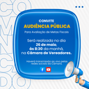 Participe da Audiência Pública para Avaliação de Metas Fiscais Participe da Audiência Pública para Avaliação de Metas Fiscais