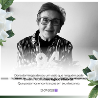 Nota de pesar pelo falecimento de dona Domingas 